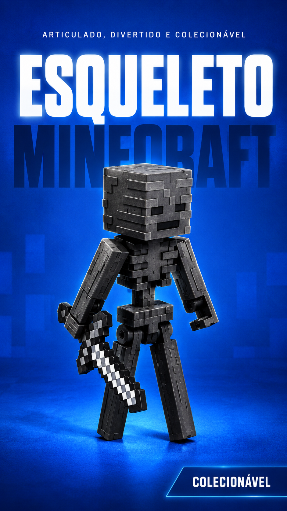 Wither Skeleton — colecionável OrionLab impresso em 3D