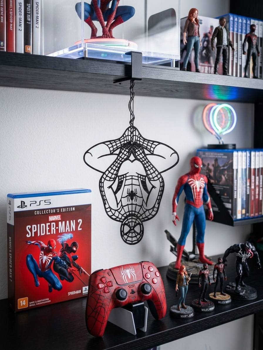 Homem-Aranha 3D — Cabeça para Baixo — colecionável OrionLab impresso em 3D