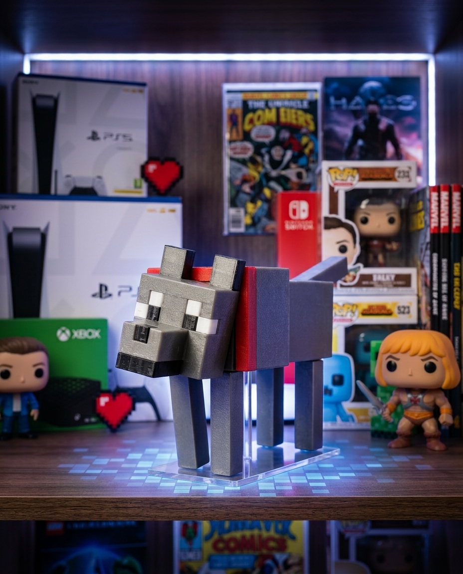 Lobo — colecionável OrionLab impresso em 3D