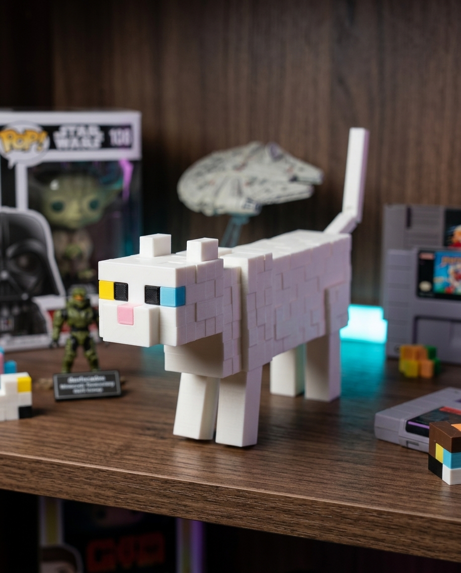 Gato — colecionável OrionLab impresso em 3D