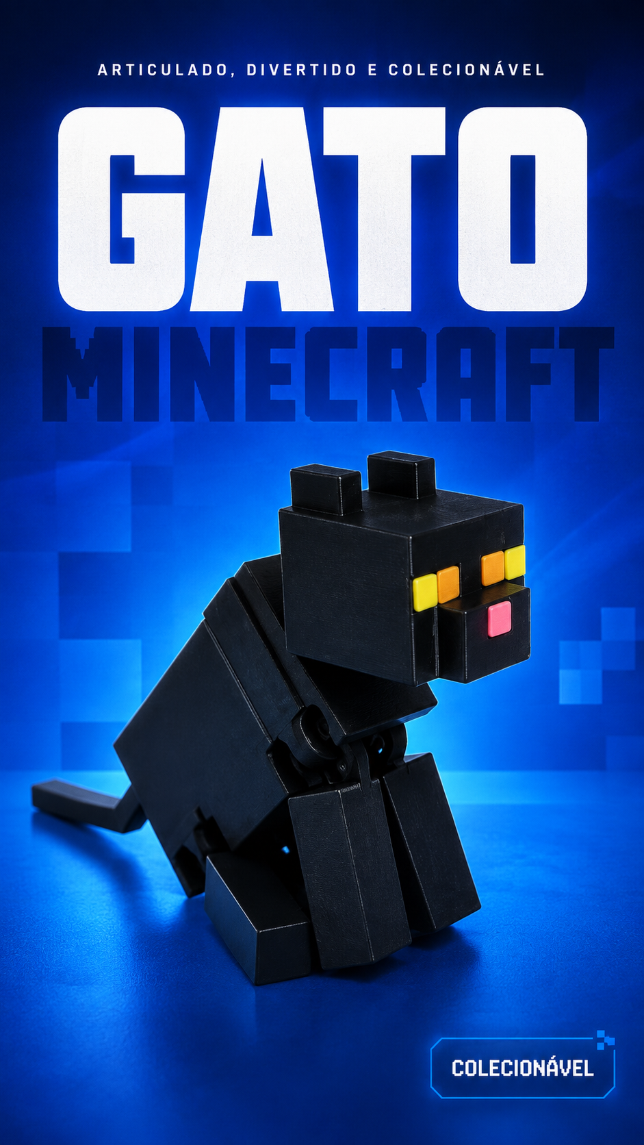 Gato — colecionável OrionLab impresso em 3D