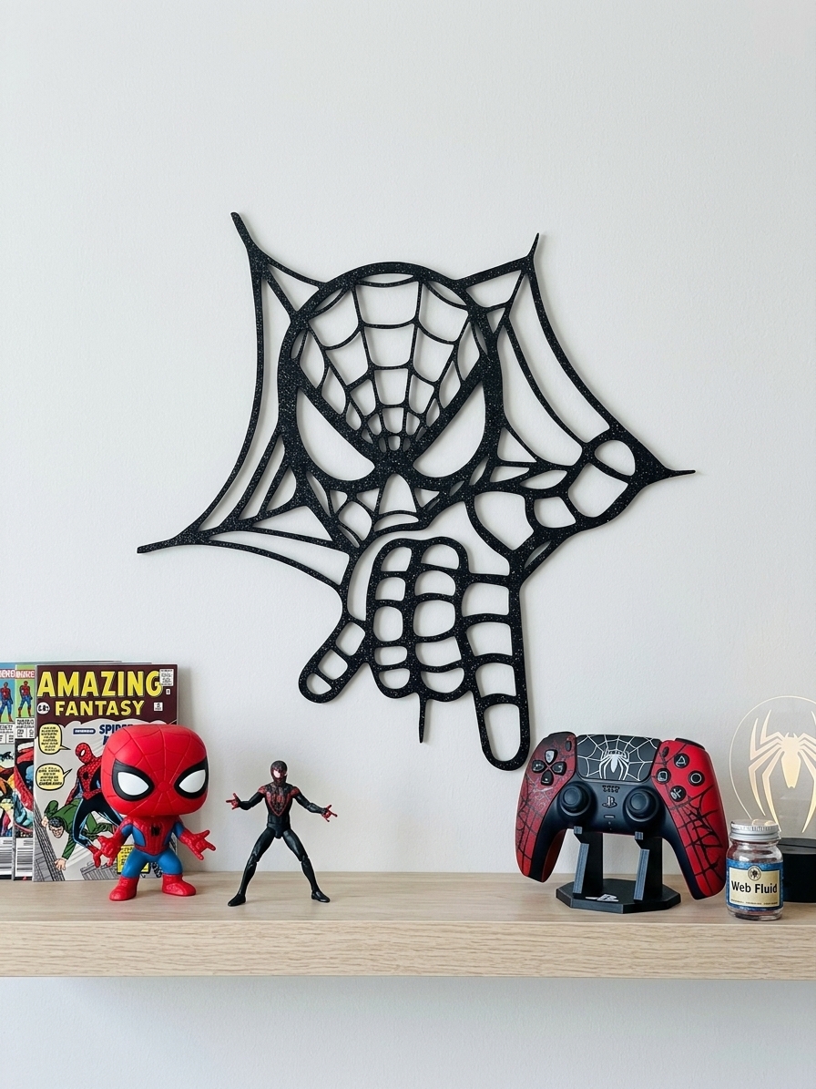 Homem-Aranha 3D — Máscara e Lançador de Teia — colecionável OrionLab impresso em 3D