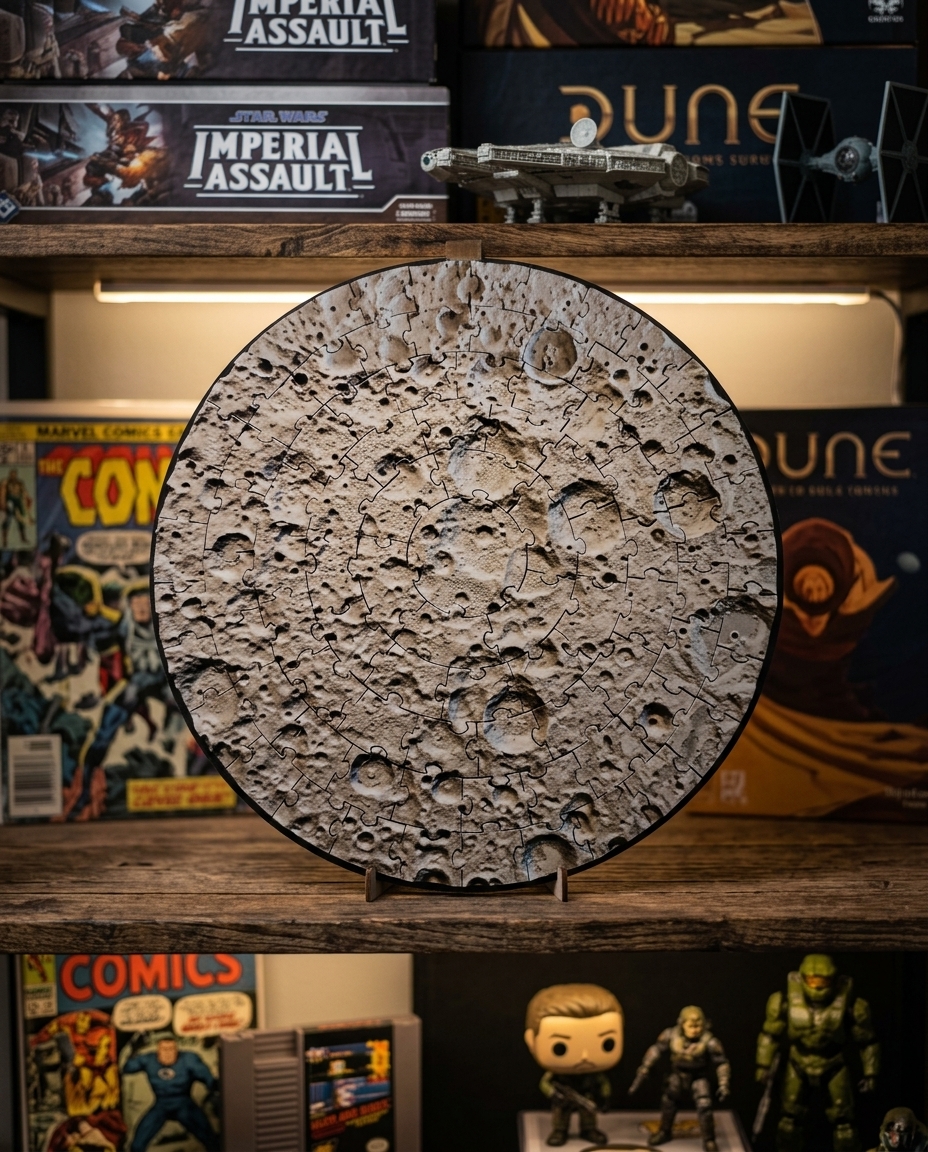 Quebra-cabeça Superfície Lunar — colecionável OrionLab impresso em 3D