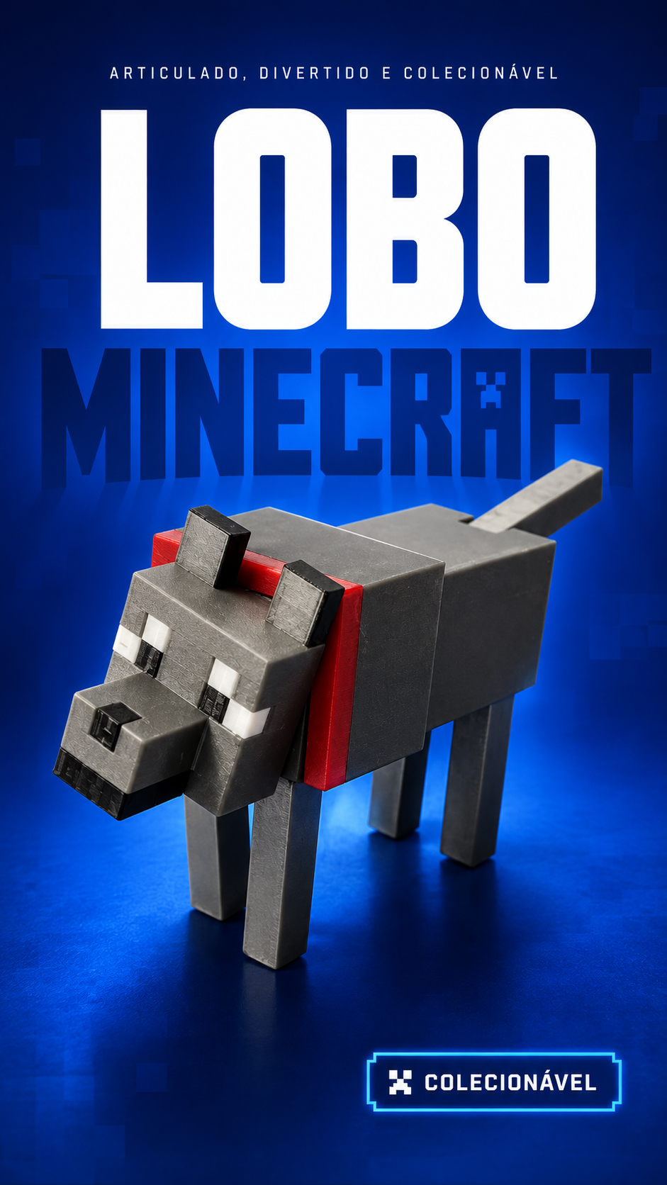 Lobo — colecionável OrionLab impresso em 3D