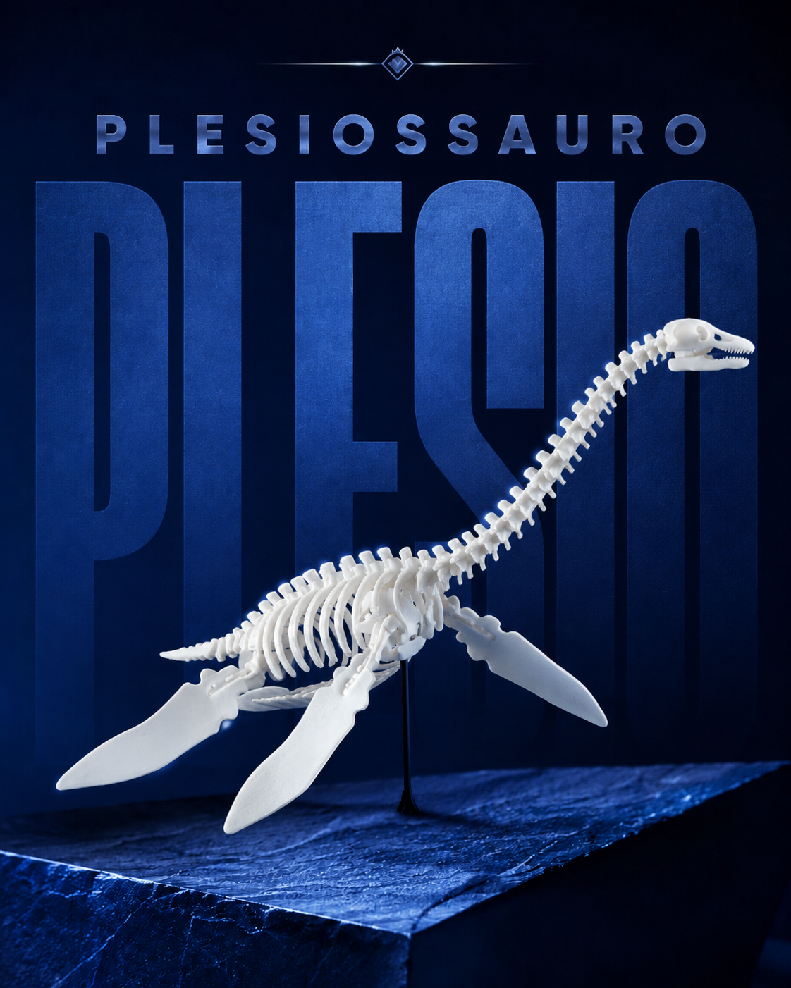 Plesiossauro — colecionável OrionLab impresso em 3D