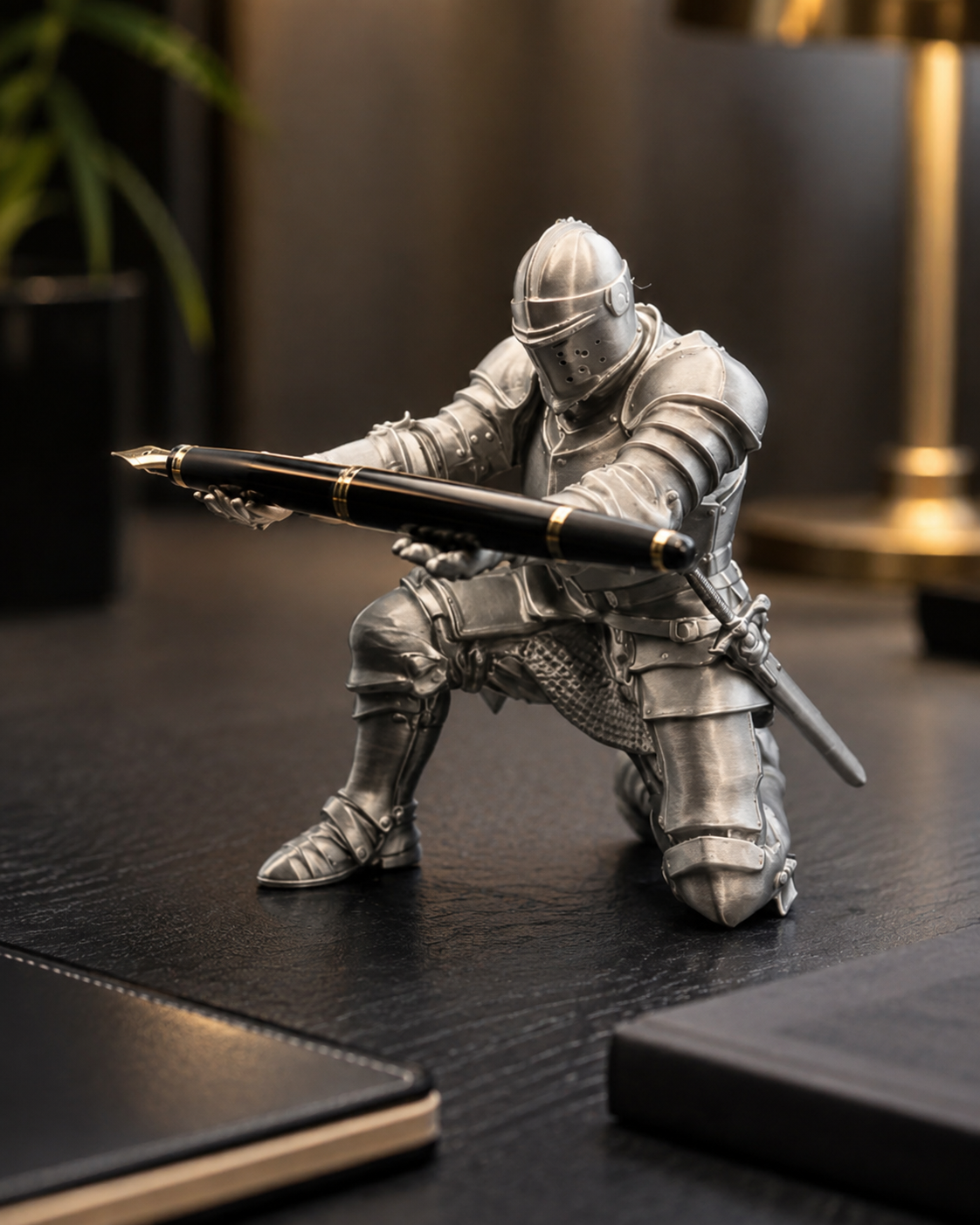 Cavaleiro Medieval — Suporte de Caneta 3D — colecionável OrionLab impresso em 3D