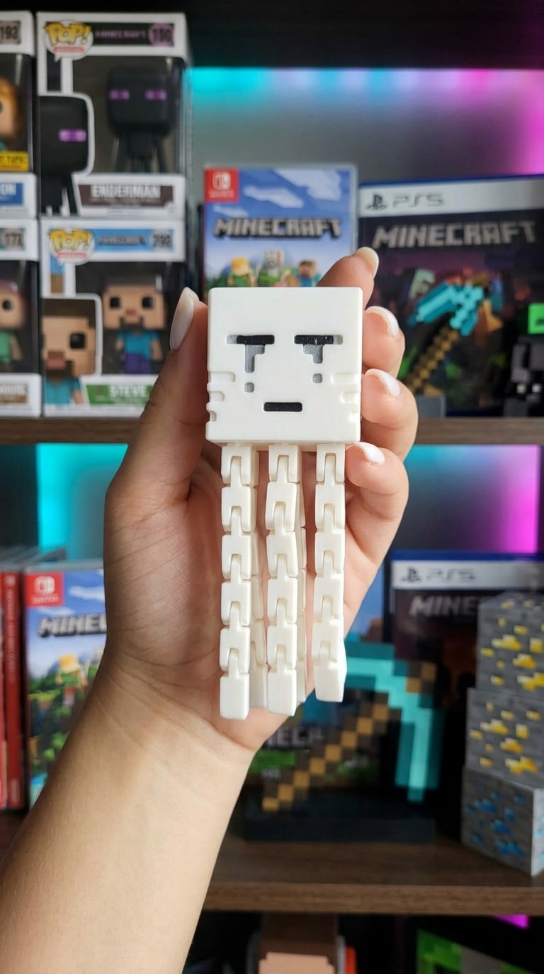 Ghast Articulado — colecionável OrionLab impresso em 3D