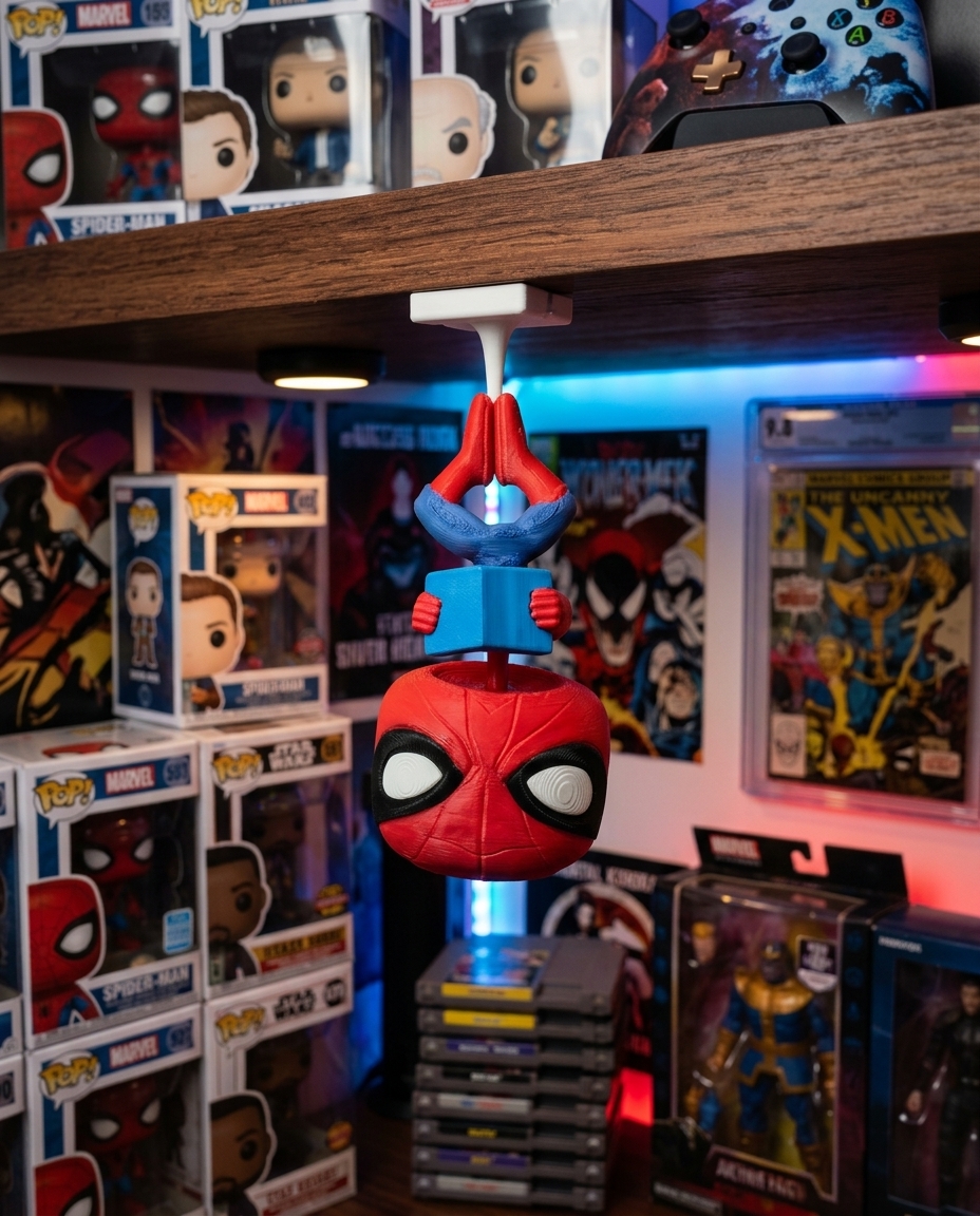 Spider-Man Pendurado — colecionável OrionLab impresso em 3D