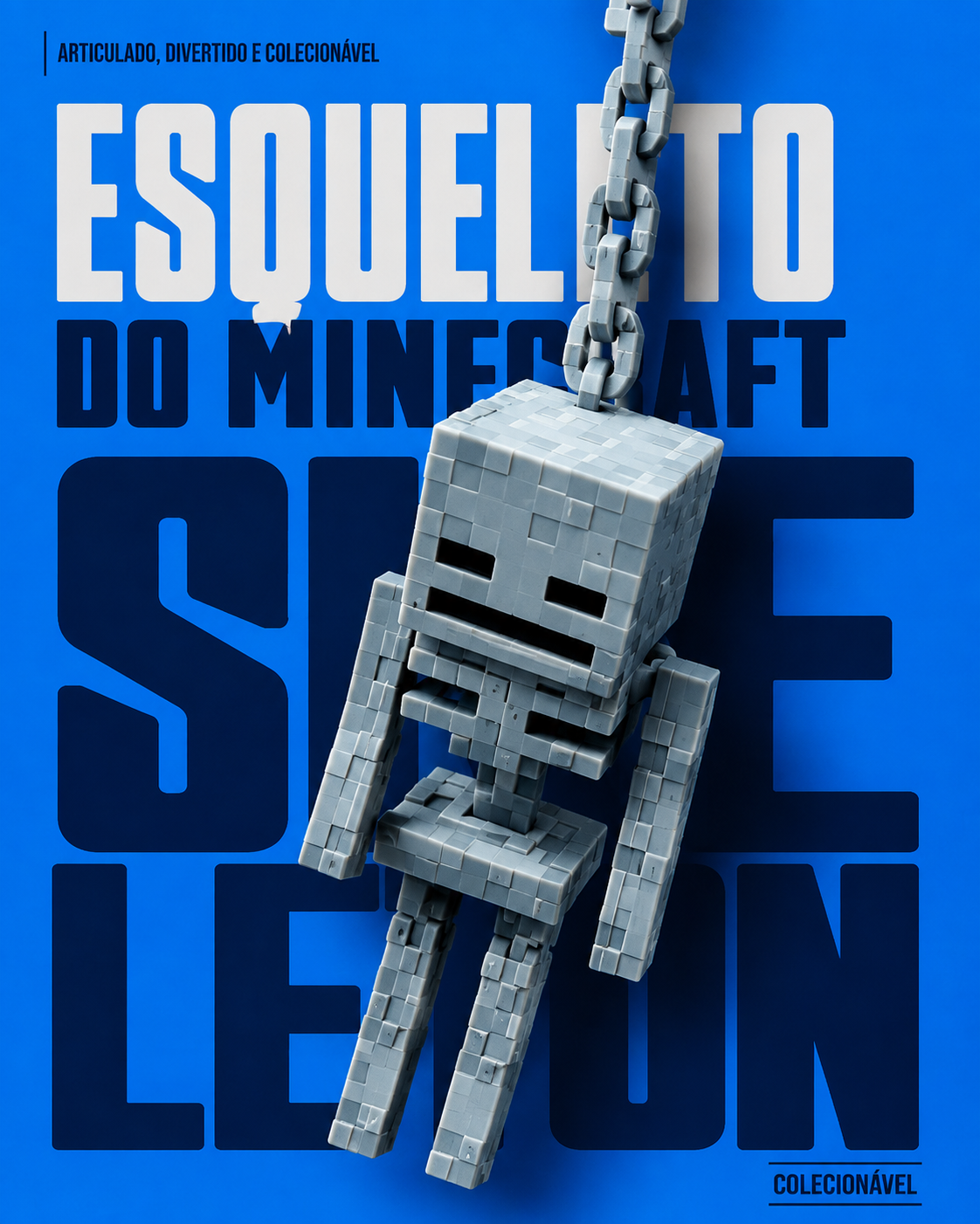 Esqueleto Corrente — colecionável OrionLab impresso em 3D