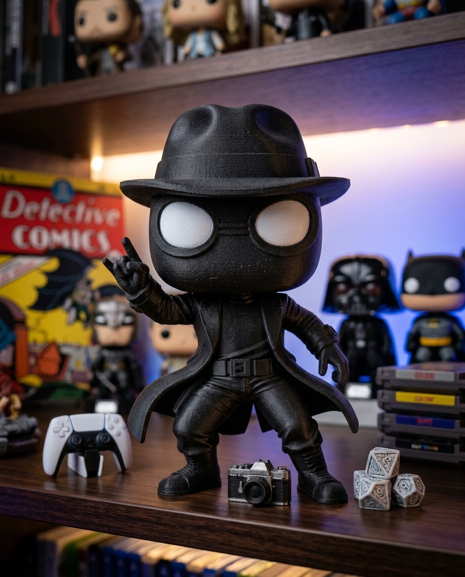 Spider-Noir Funko — colecionável OrionLab impresso em 3D