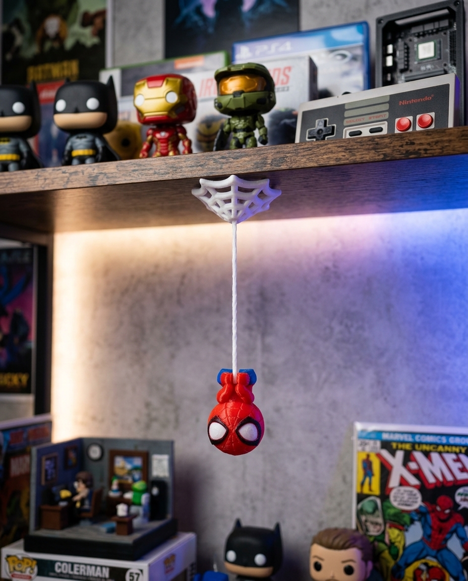 Spider Amigo Suspenso — colecionável OrionLab impresso em 3D